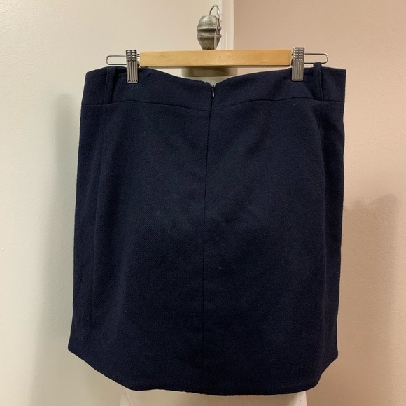 VILAGALLO Mini Skirt Navy, Red And Silver Size 42 US 10, Nwt - Picture 7 of 13